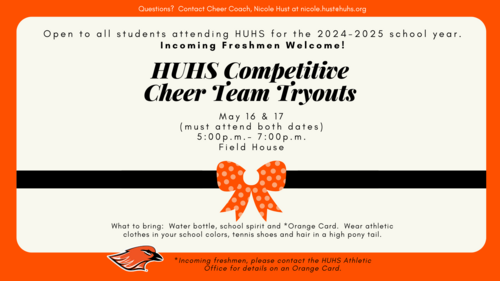 HUHS Competitive Cheer Team Tryouts